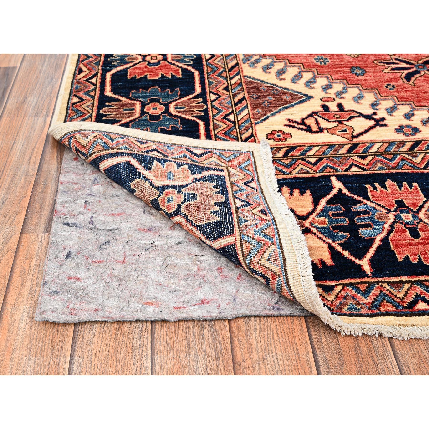 Afghan 5'x7' Ivory Northwest Persian Design Hand Knotted Aryana Grade Pure Wool Rug For Sale