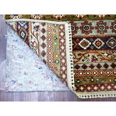 5'x7' Light Brown Afghan Super Kazak Khorjin Design Hand Knotted Wool Rug