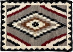 5x7 Vintage Navajo Eye Dazzler Handwoven Wool Rug Gray Southwestern 148cmx198cm