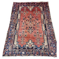 5'x7' Antiker Sirjan / Afshar - Persischer Teppich - Rost