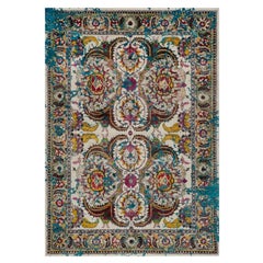 5
x7
1" Colorful Polonaise Broken Design Wool and Sari Silk Hand Knotted Rug
