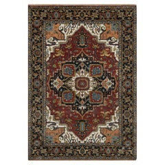 5
x7
2" Brick Red Hand Knotted Antiqued Fine Heriz Revival Wool Oriental Rug