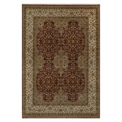 5'x7'2" Weinrot Komplizierte Kashan Revival Neuseeland Wolle Hand geknüpft Teppich