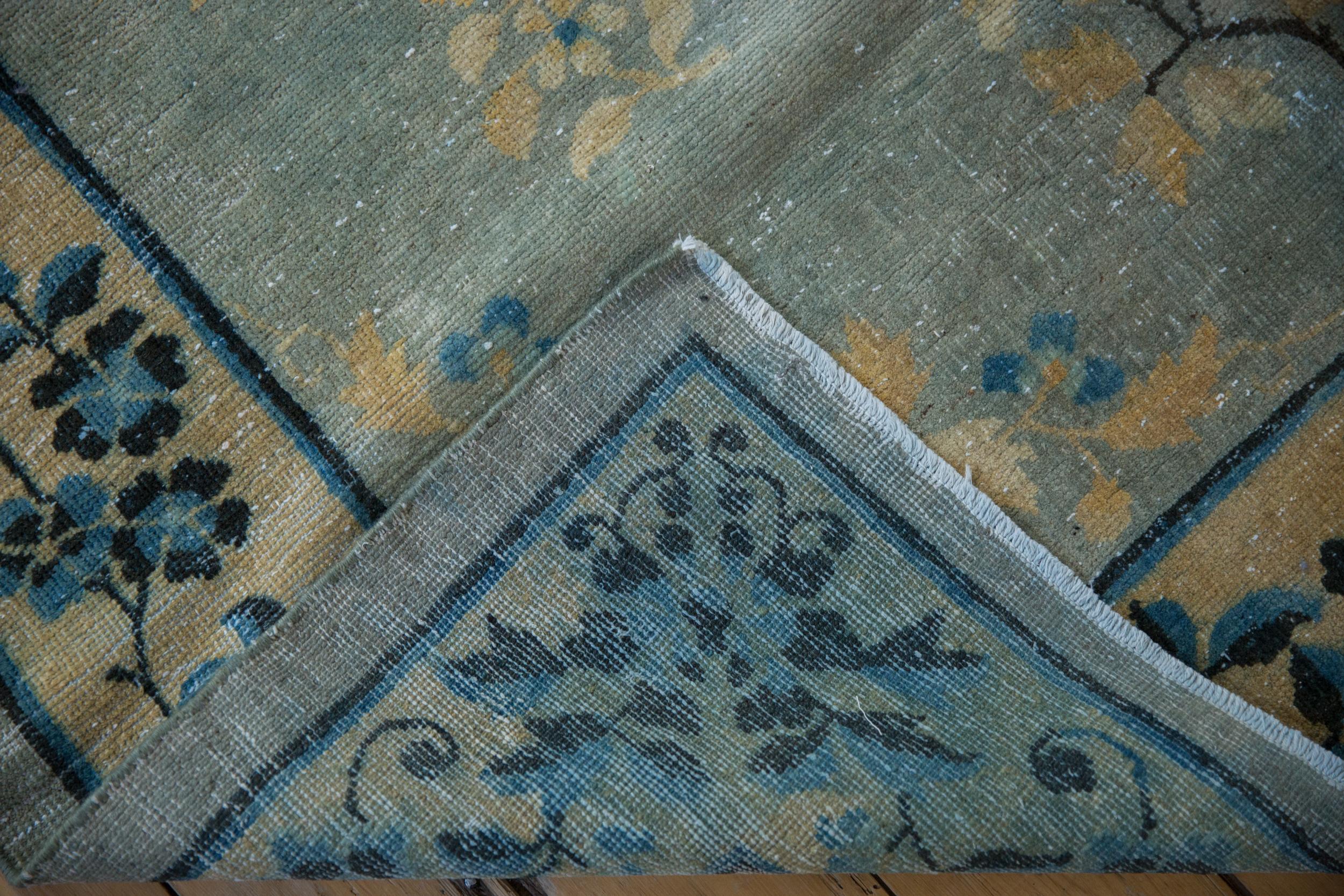 Hand-Knotted Antique Distressed Peking Rug