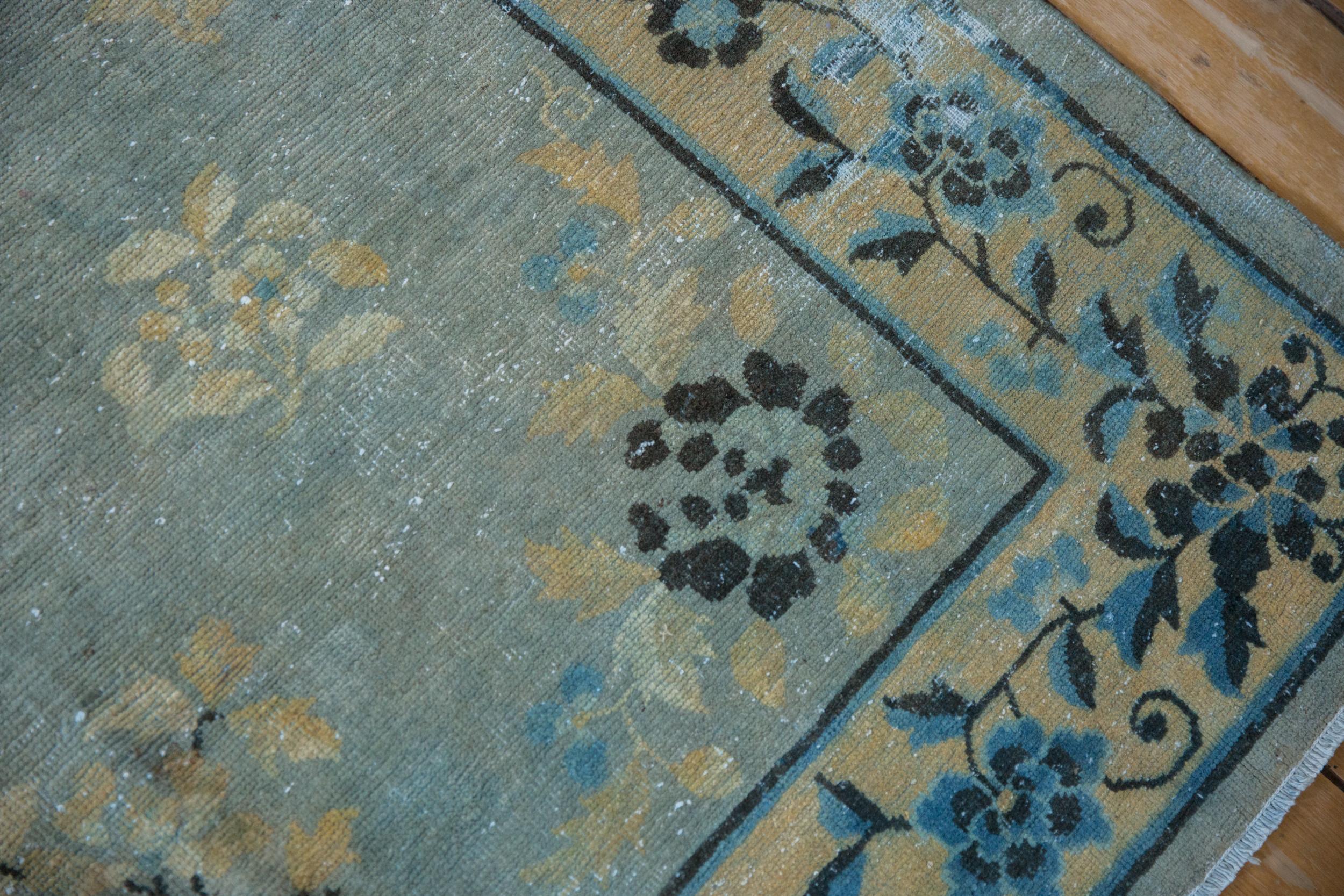 Antique Distressed Peking Rug In Fair Condition In Katonah, NY