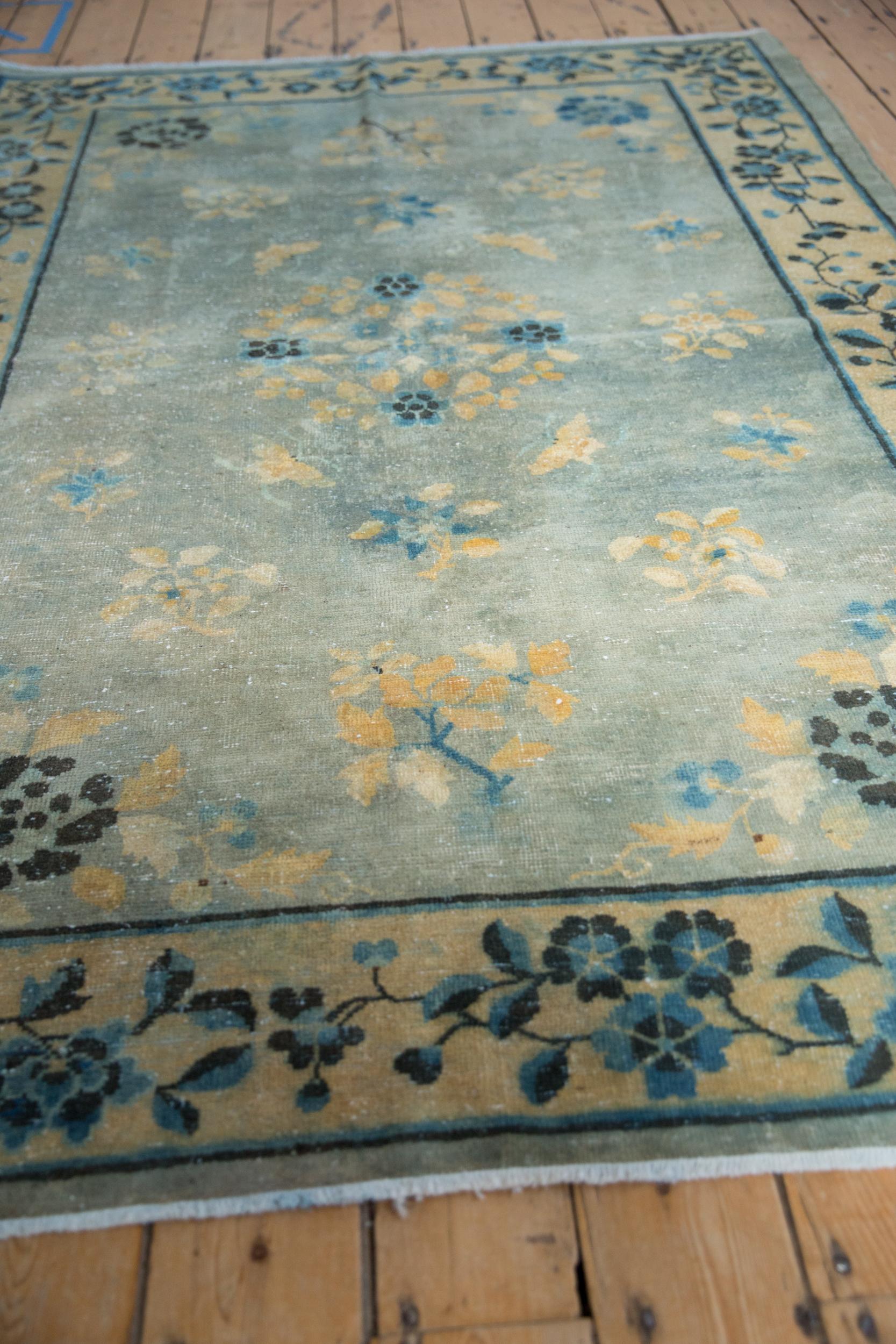 Early 20th Century Antique Distressed Peking Rug