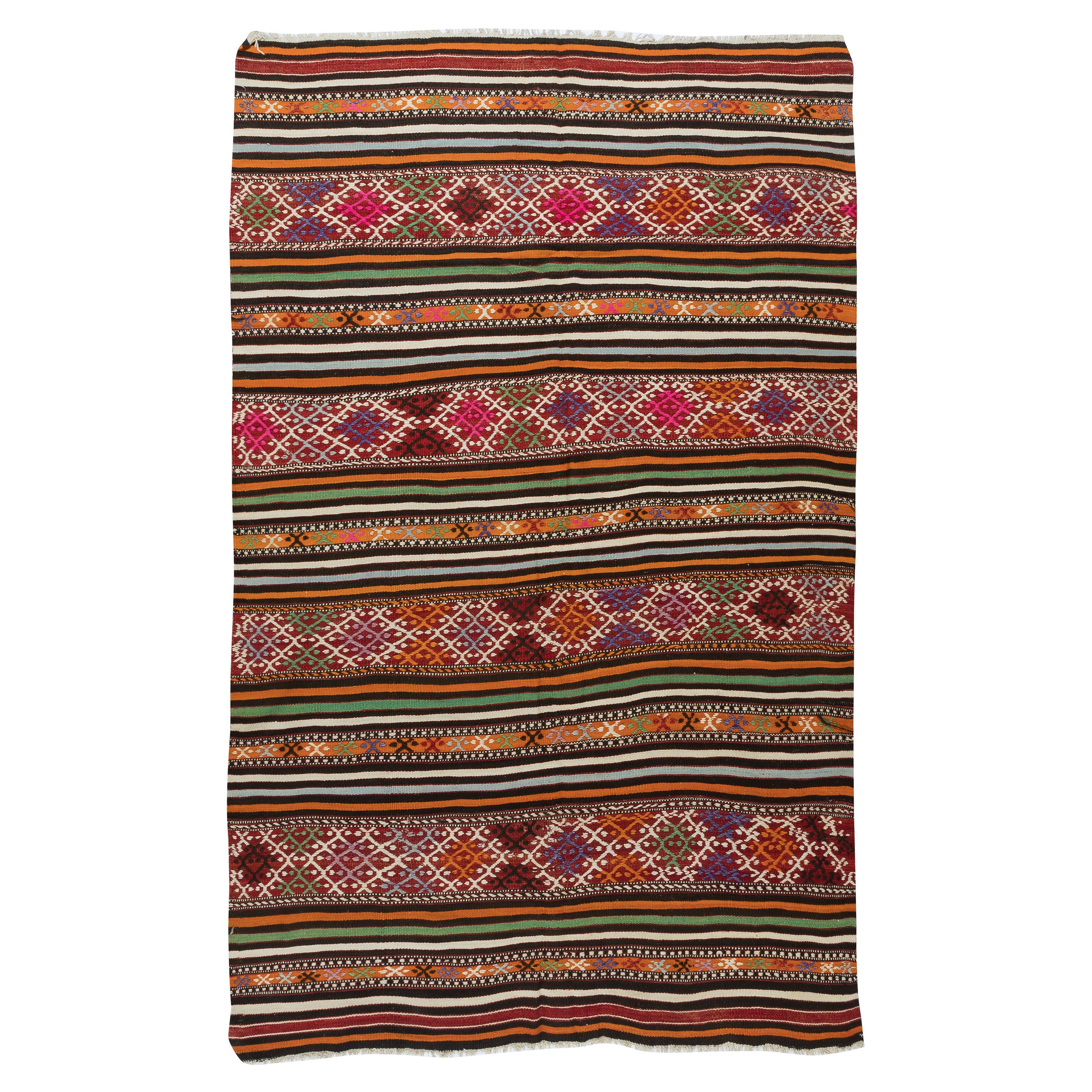 Tappeto Rug & Kilim in lana fatto a mano, multicolor, proveniente dall'Anatolia centrale, Turchia, anni '70