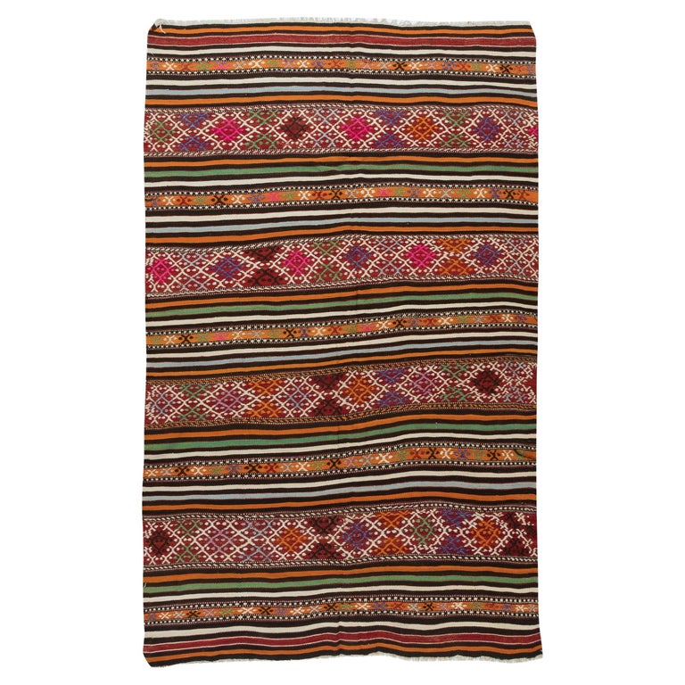 Tapis Kilim, tapis en laine tissé à la main, tapis vintage, tapis oriental - France