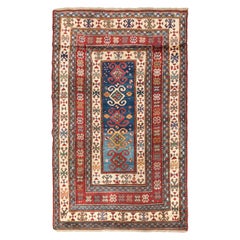 5x7.7 Ft A Superb Antique Caucasian Kazak Rug in Excellent Original Condition