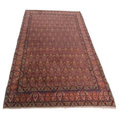 5x8 Antique Handmade Paisley Rug Fine Decorative Carpet 148cm × 232cm c.1880