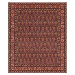 5x8 Antique Handmade Paisley Rug Fine Decorative Carpet 148cm × 232cm c.1880