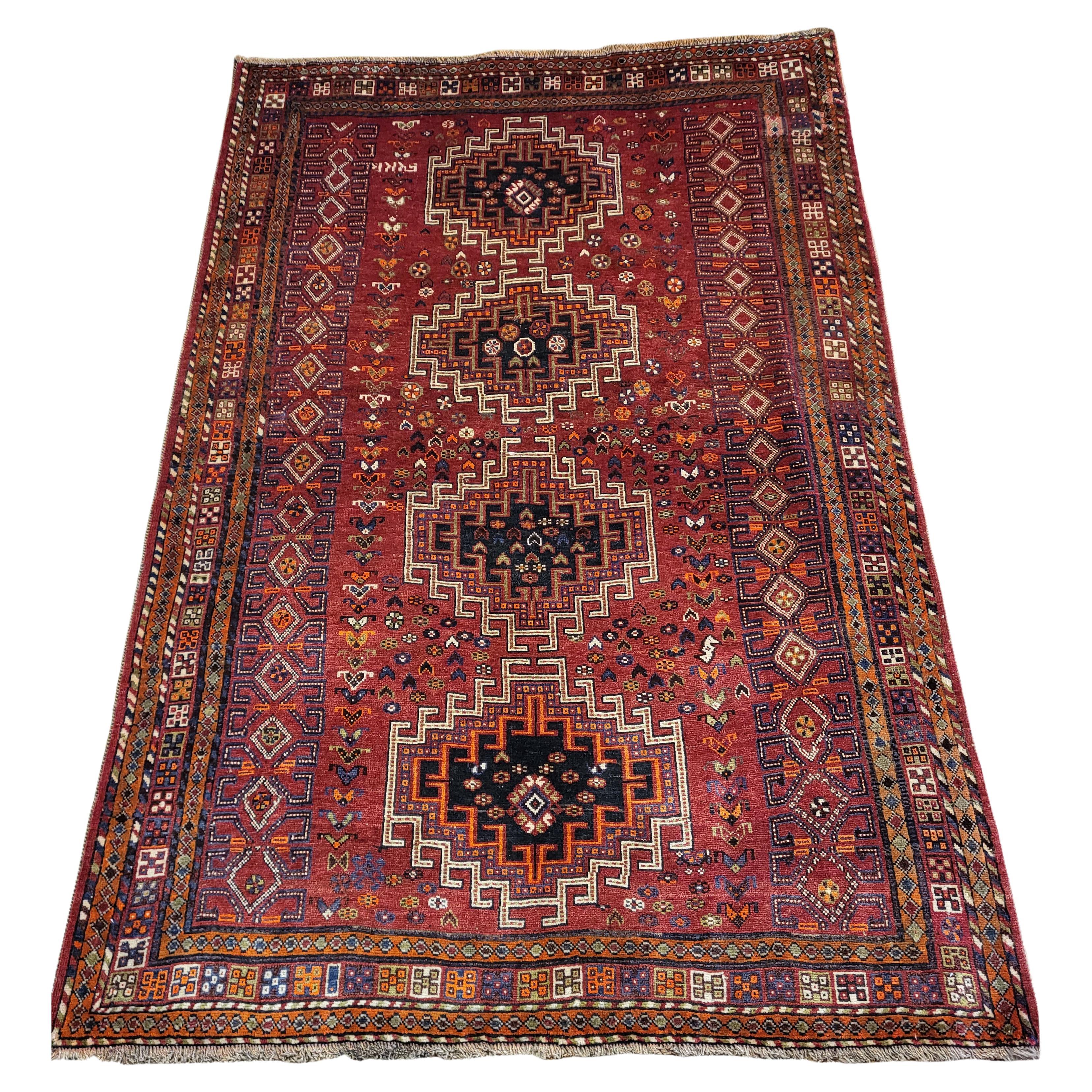 5'x8' Antique Lori - Nomadic / Tribal Persian Rug - Rust