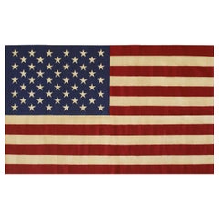 5x8 Coral Flat Weave Wool Stars Stripes Motif Geometric Modern Carpet Rug