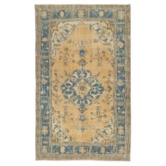 5x8 Ft Farmhouse Style Vintage Turkish Rug. Handmade Carpet for Country Homes