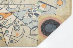 5x8 Kandinsky-Inspired Abstract Art Area Rug – Modern Art Deco Hand-Knotted Wool