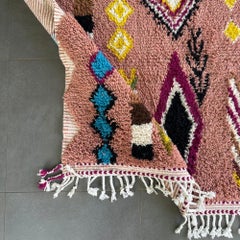 5x8 Moroccan Rug - Artisan Treasures Pink Moroccan Rug  Handwoven Tribal Design