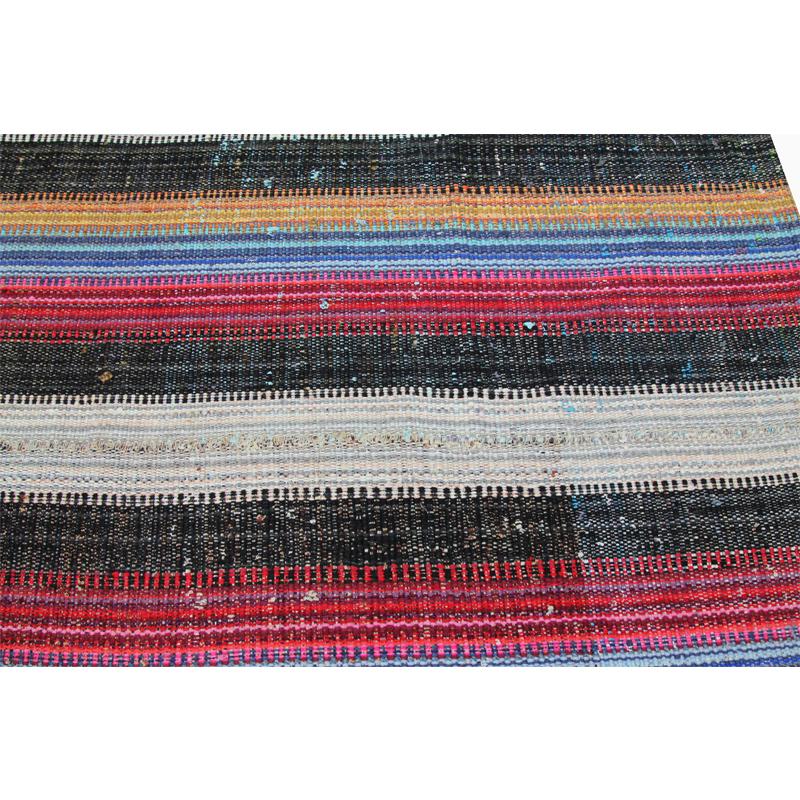 Cotton Navajo Style Flat-Weave Persian Kilim Rug For Sale