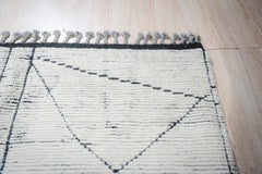 5x8 Tribal Moroccan Beni Ourain Design Ivory Hand-Knotted Wool Berber Carpet Rug