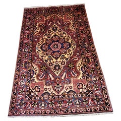 5'x8' Antique Bakhtiari- rust / cream
