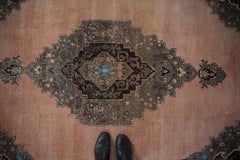 Vintage Distressed Oushak Carpet