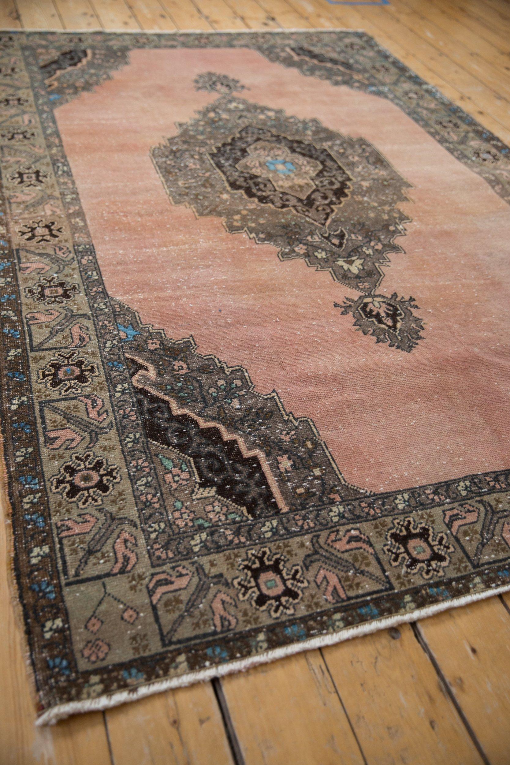 Vintage Distressed Oushak Carpet For Sale 2