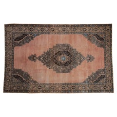 Vintage Distressed Oushak Carpet