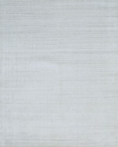 5x8 Xena Maya Ivory Solid Minimalist Modern Handmade Wool & Viscose Carpet Rug