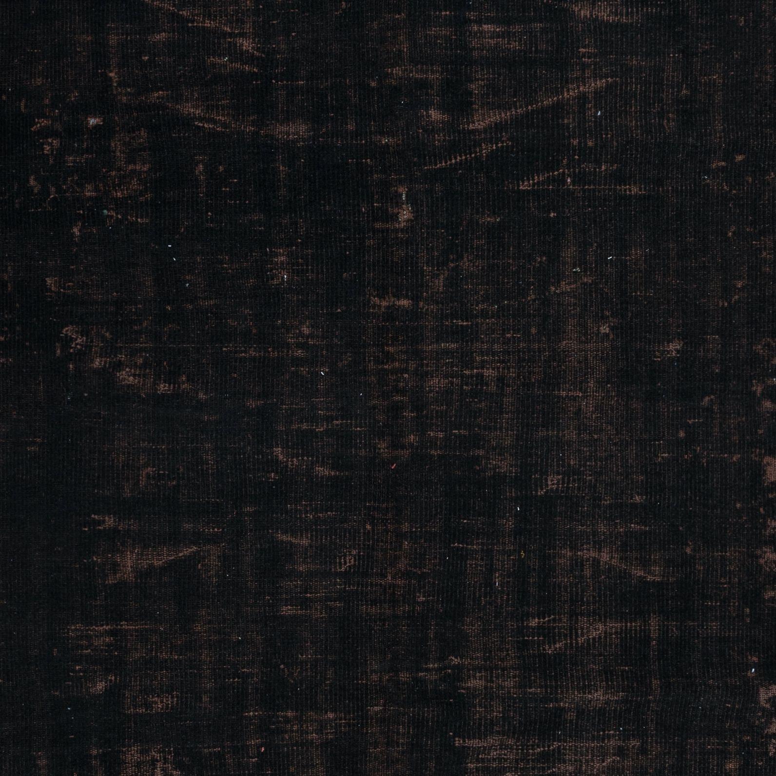5x8.2 Ft Modern Black Color Re-Dyed Area Rug for Dining Room, Handmade in Turkey In Good Condition For Sale In Spring Valley, NY