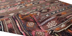 5x8.3 Ft Hand-Woven Vintage Anatolian Kilim Rug, Flat Weave Carpet, 100% Wool