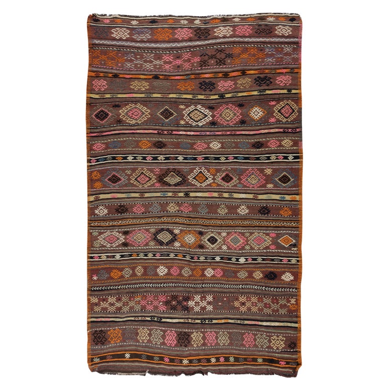 Tapis kilim - UN AMOUR DE TAPIS - RAINBOW JUTE ET FIL RECYCLE - Multicolore - 12