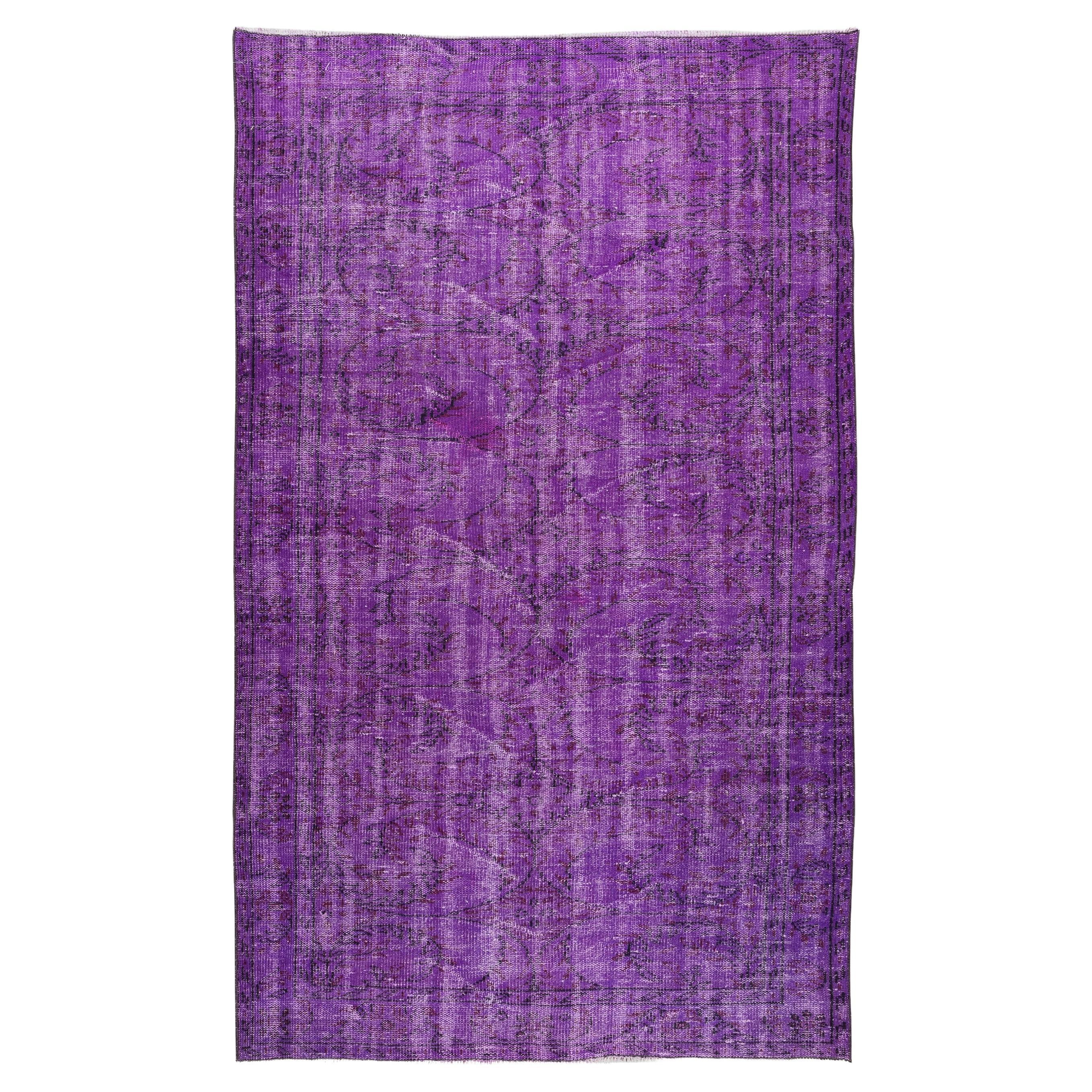 modern-handmade-rug-in-burgundy-red-vintage-central-anatolian-carpet