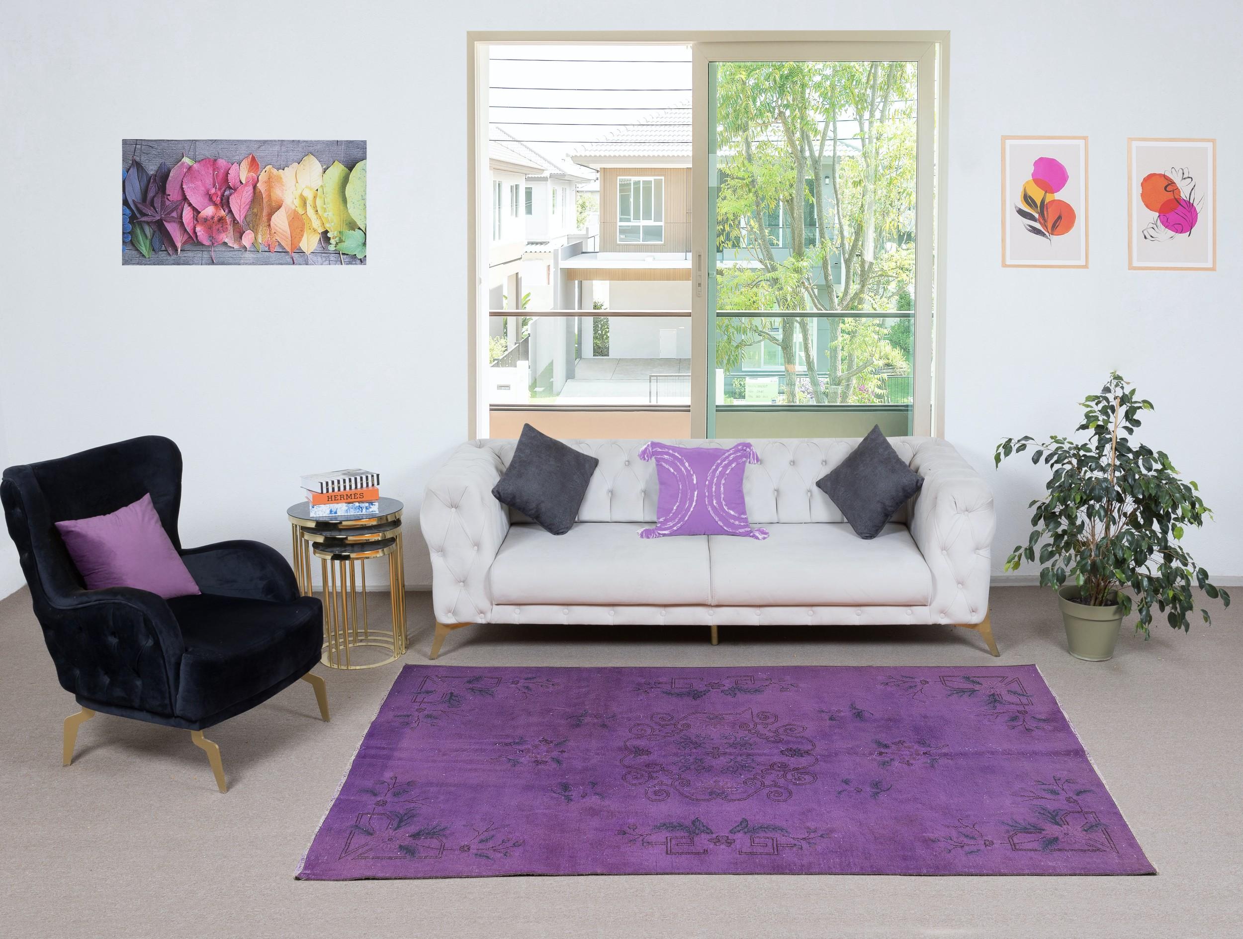 Our over-dyed rugs are all hand-knotted vintage pieces that are recreated in our workshop to cater to a wider range of interior design choices from modern to coastal, from industrial to rustic/cottage. These 50 to 70 year-old rugs were hand-knotted