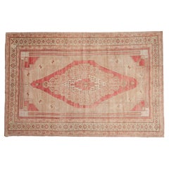 Vintage Distressed Oushak Carpet