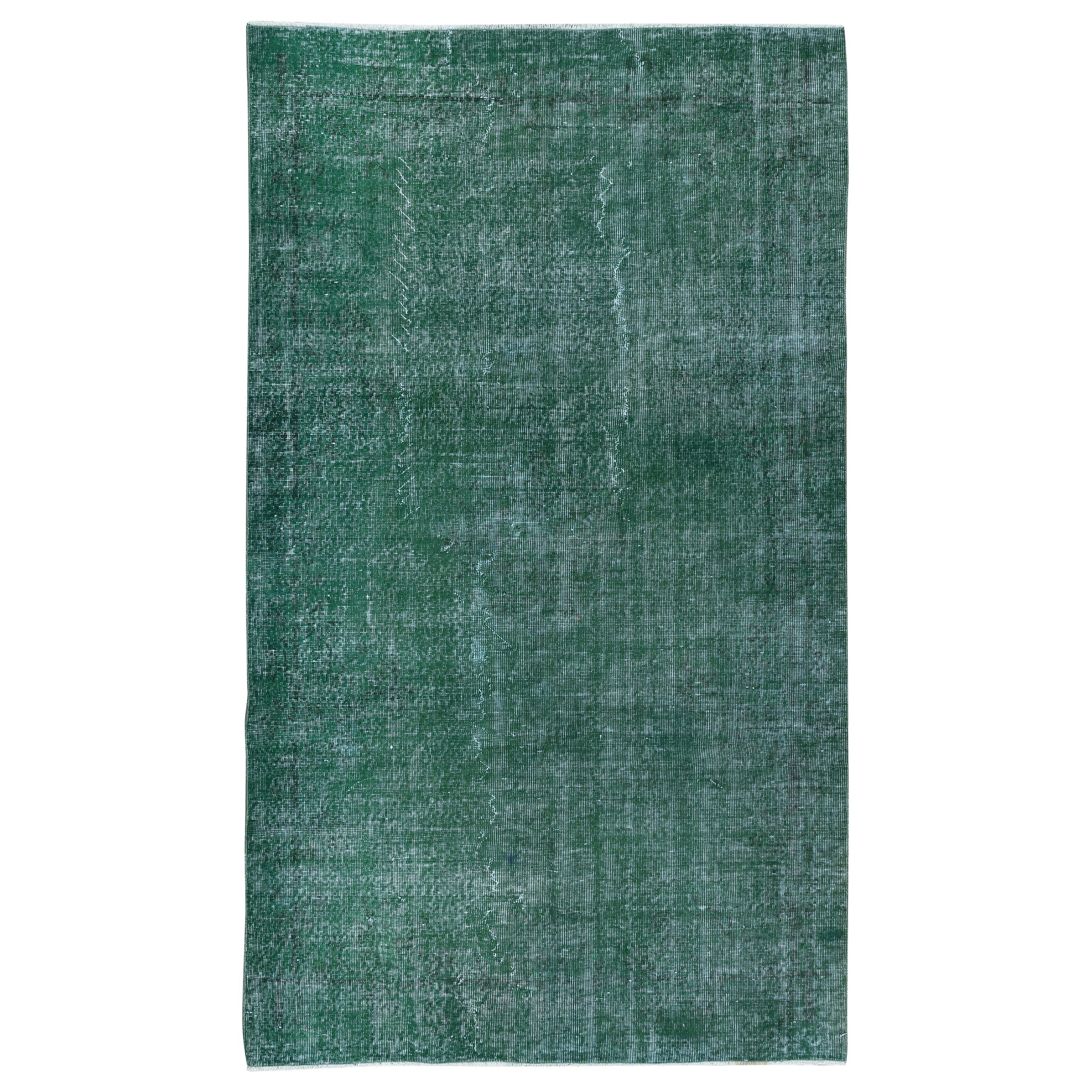 Moderner 5x8.6 Ft Home Decor Teppich, handgefertigter Bodenbezug, grüner türkischer Teppich