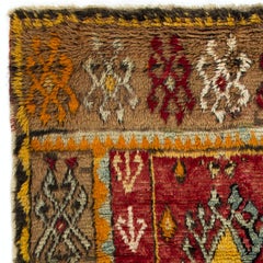 5x8.7 Ft Rare Antique Handmade Turkish Village Rug, 100% Wool