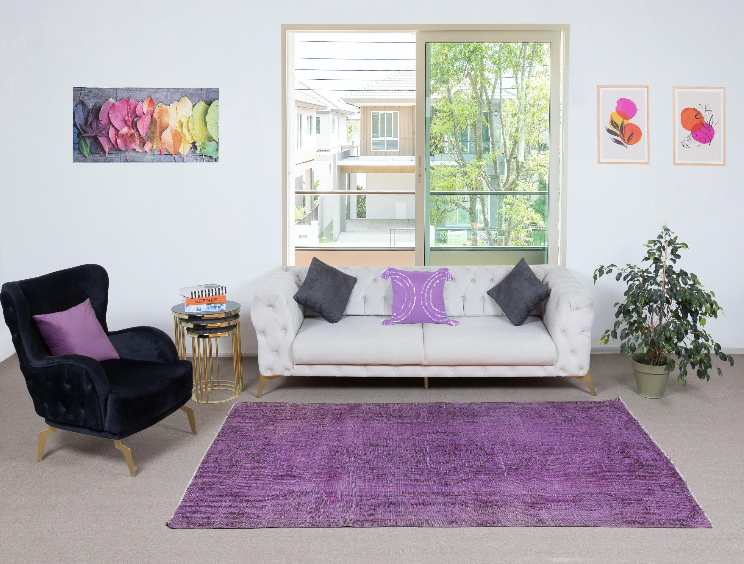 Our over-dyed rugs are all hand-knotted vintage pieces that are recreated in our workshop to cater to a wider range of interior design choices from modern to coastal, from industrial to rustic/cottage. These 50 to 70 year-old rugs were hand-knotted