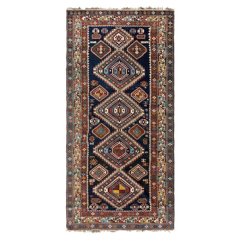 Garabagh Rig 3.5x5.5 Ft Antique Karabagh Rug, Late 19th Century For Sale at 1stDibs