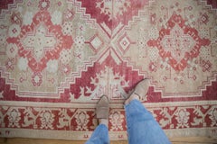 Vintage Distressed Oushak Carpet