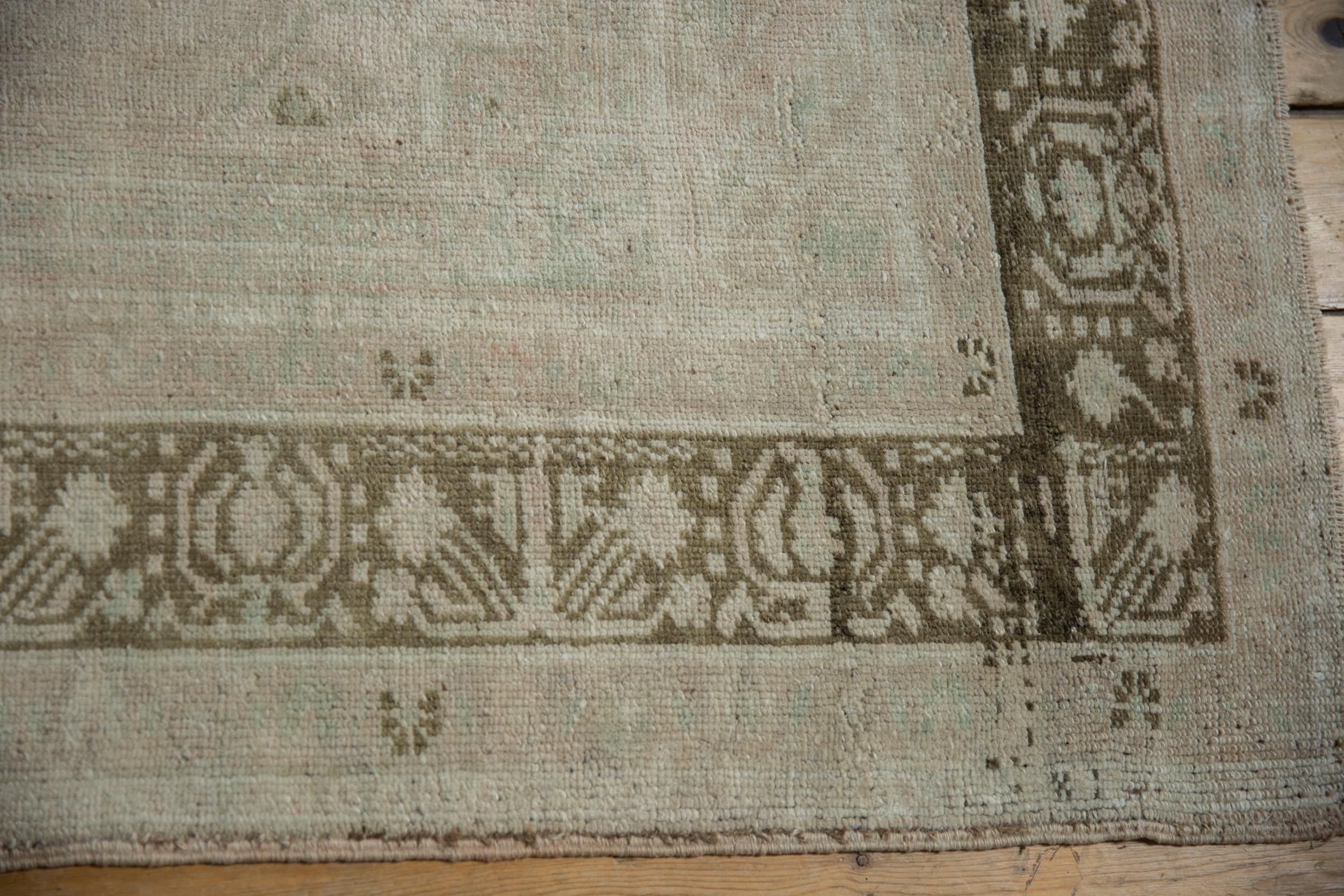 Wool Vintage Distressed Oushak Carpet For Sale