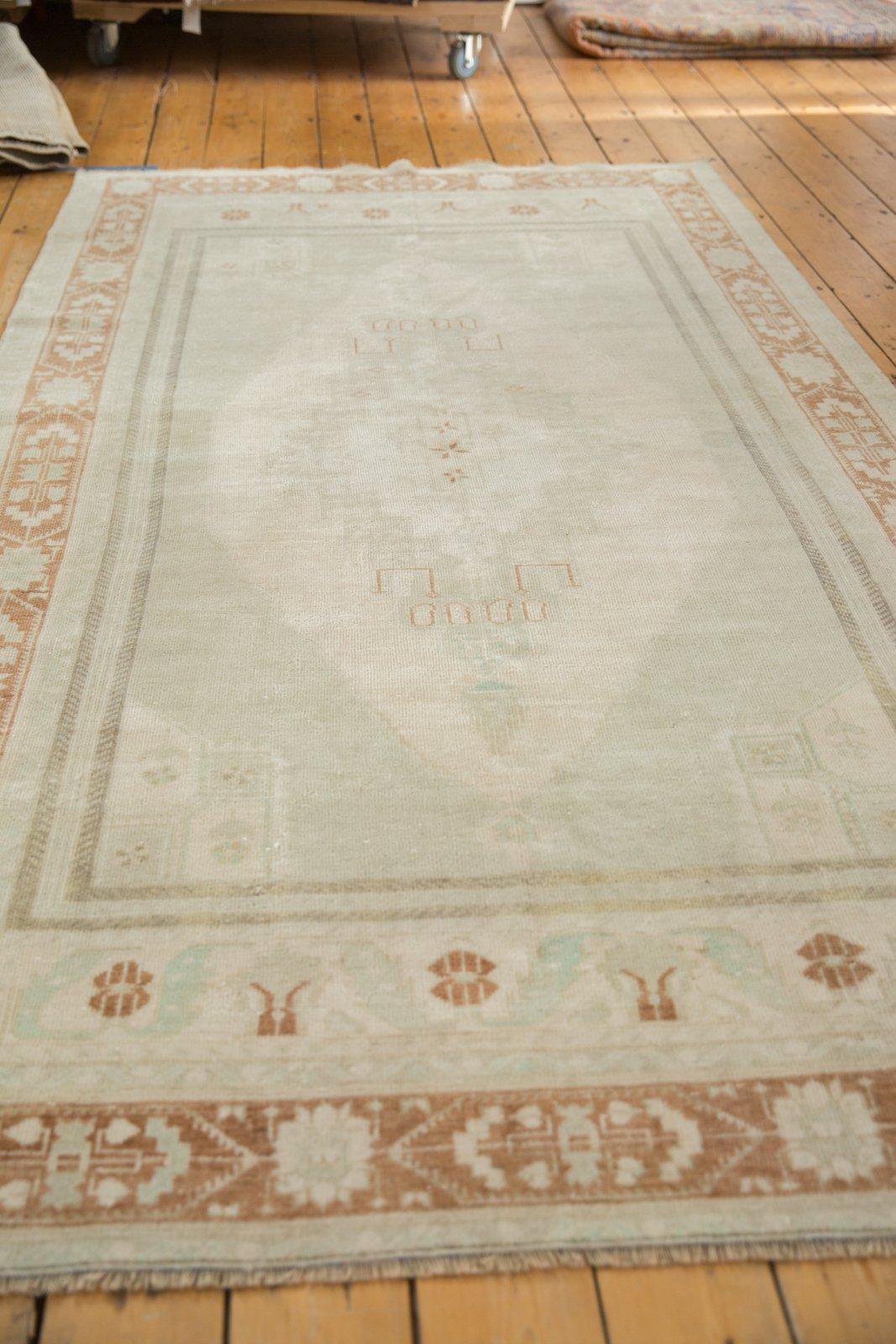 Vintage Distressed Oushak Carpet For Sale 1