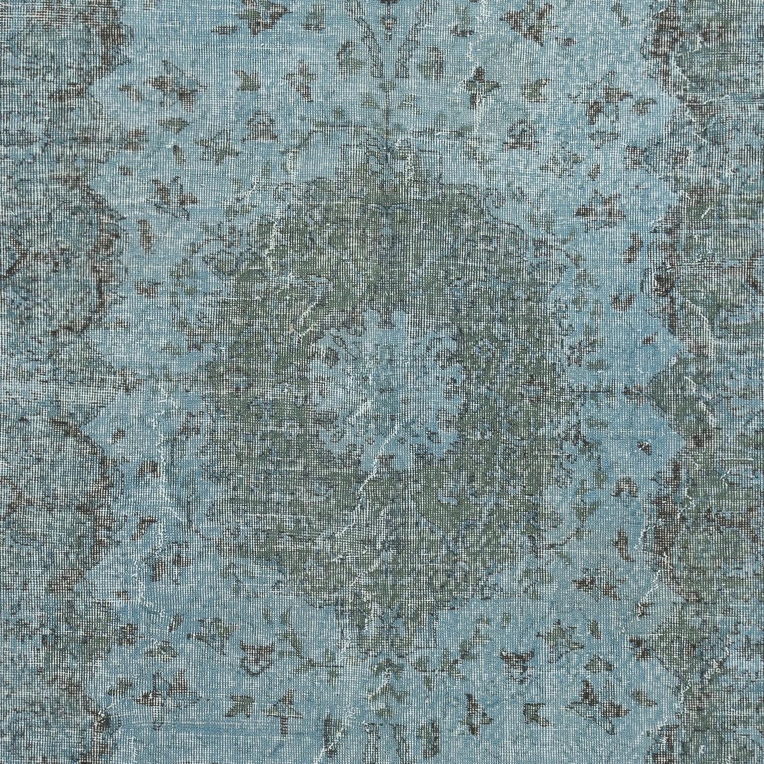 5x9.2 Ft Vintage Türkischer Vintage-Teppich in Blaurot in moderner Inneneinrichtung für modernes Interieur im Zustand „Gut“ im Angebot in Spring Valley, NY