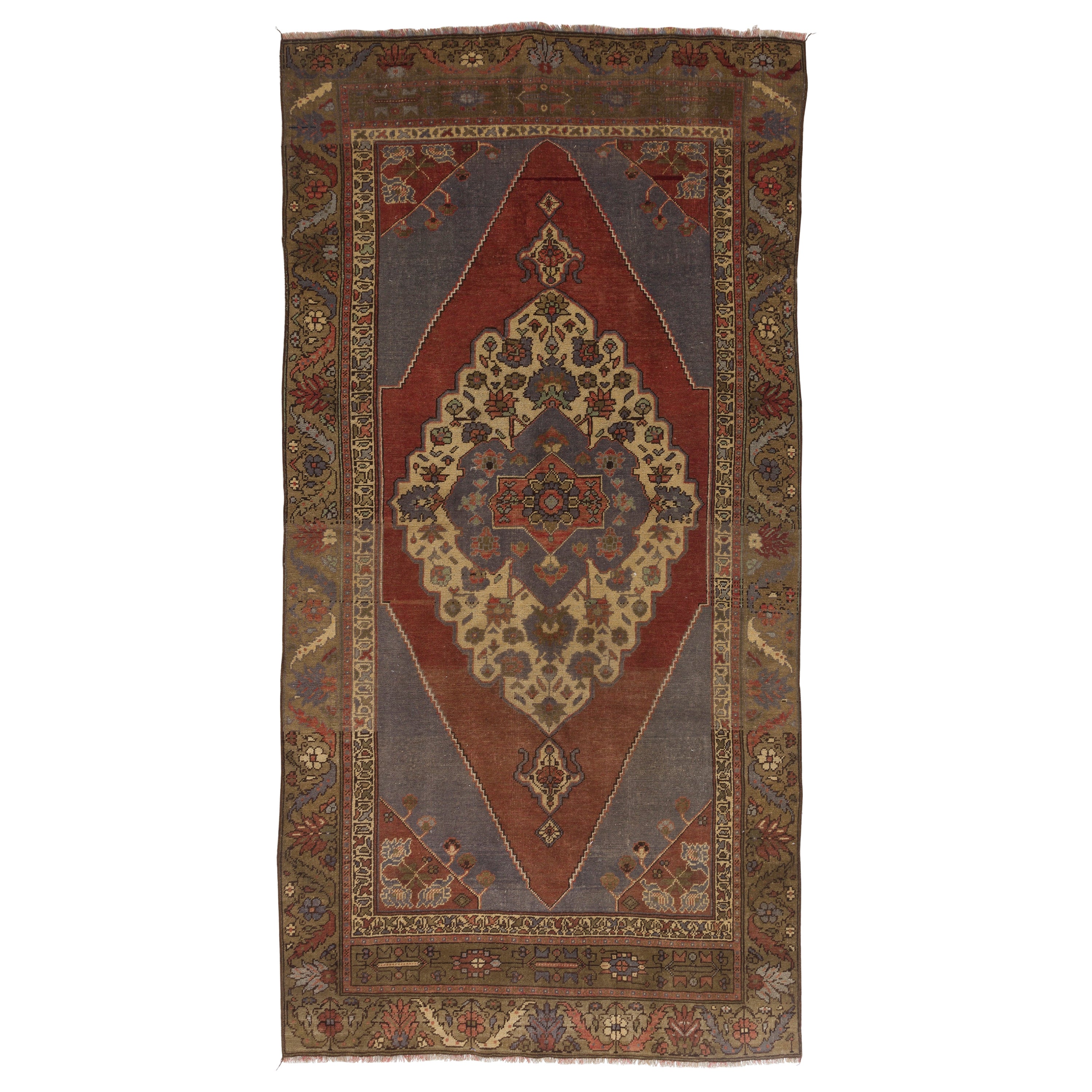 5x9.4 Ft Tappeto Turco fatto a mano. Tappeto orientale unico nel suo genere, tutto in lana