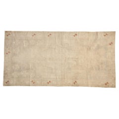 Vintage Distressed Oushak Carpet