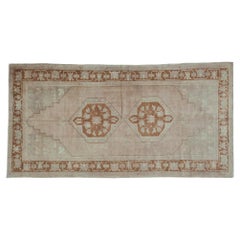 Vintage Distressed Oushak Carpet