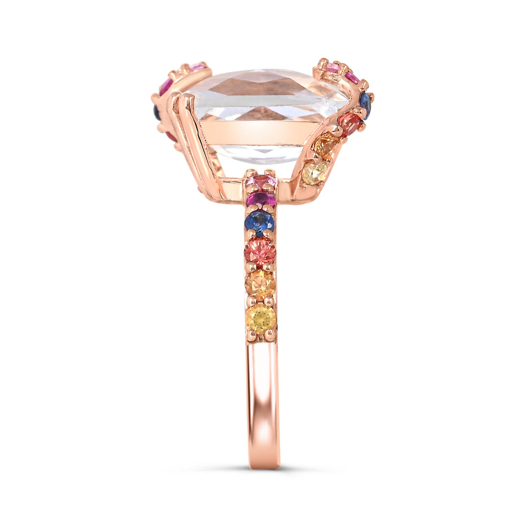 rose gold crystal ring