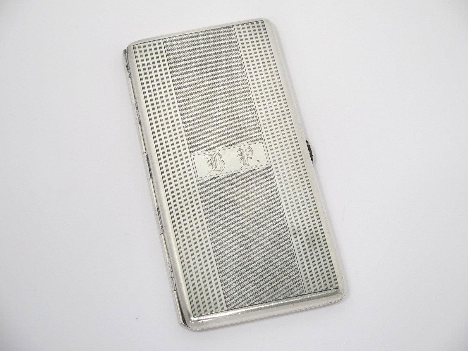 Sterling Silver Antique Japanese Woman w/ Fabric Roll Cigarette Case In Good Condition In Brooklyn, NY