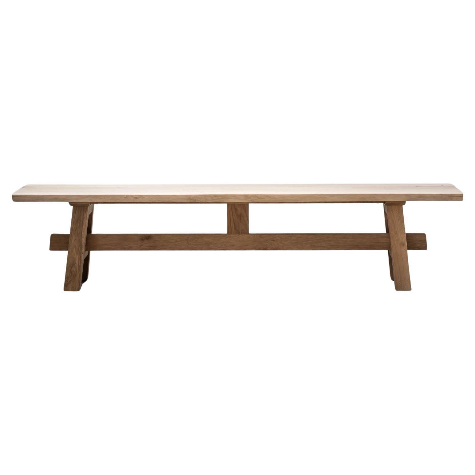 6'-6" Solid Oak Belgian Classic Bench