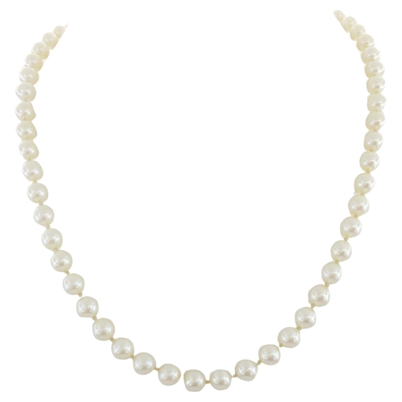 6-6.5 mm Akoya Pearl Strand Necklace In Excellent Condition For Sale In Chicago, IL