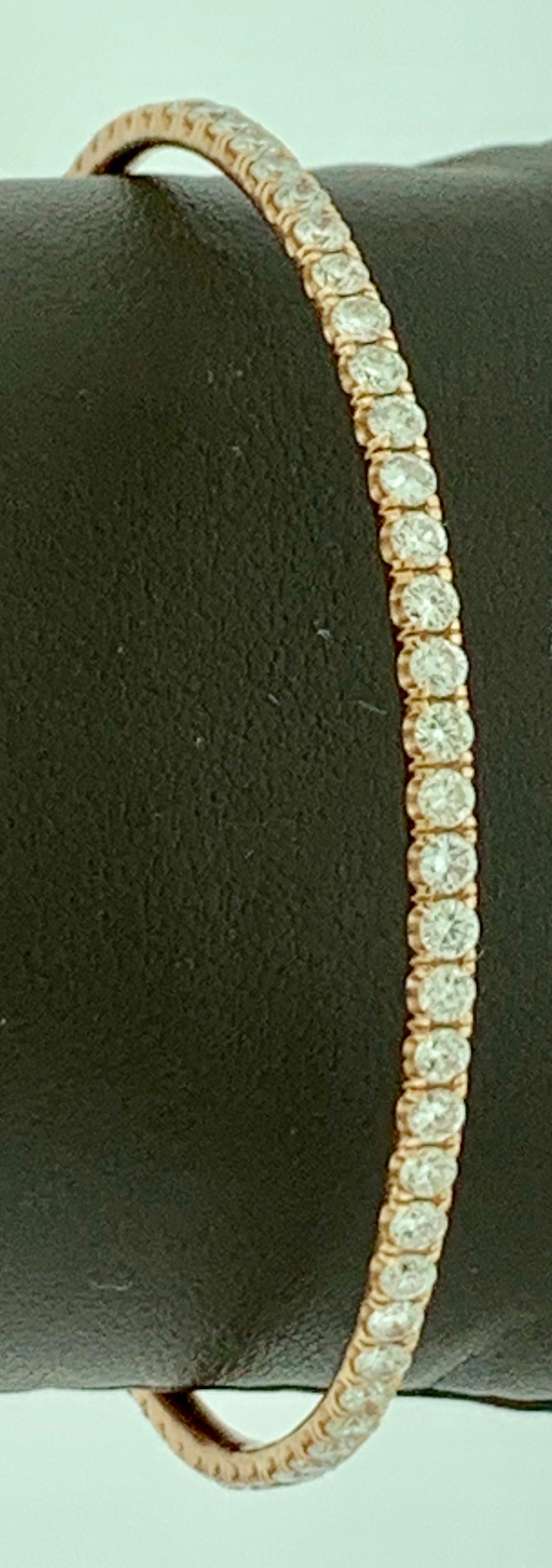 single line diamond bangles
