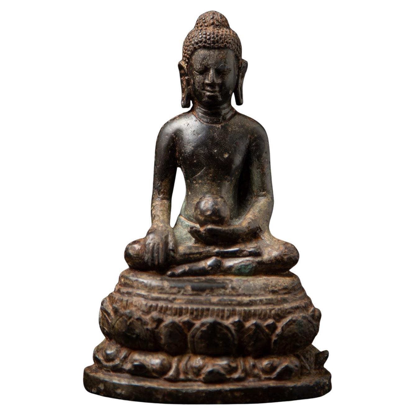 6-8e siècle Statue de Bouddha de médecine népalais en bronze ancien du Népal